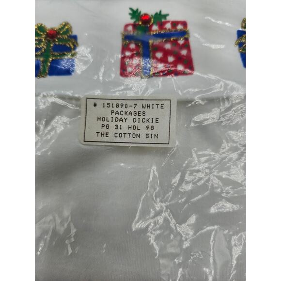 Vintage 1980s The Cotton Gin Holiday Dickie Christmas Presents NEW - Picture 2 of 5